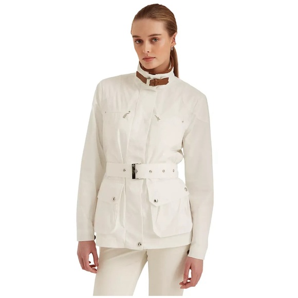 Ralph Lauren Taffeta Field Jacket Silk White size XS - Picture 1 of 10